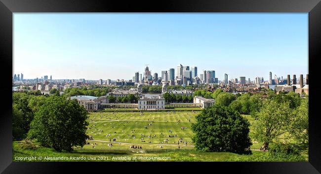 Greenwich Park - London skyline Framed Print by Alessandro Ricardo Uva