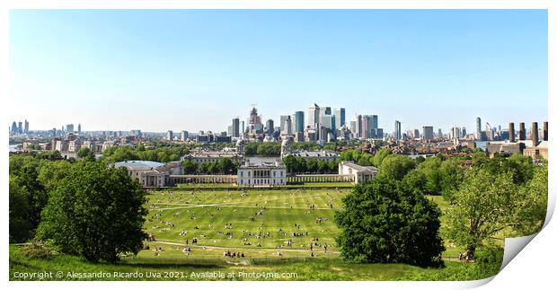 Greenwich Park - London skyline Print by Alessandro Ricardo Uva