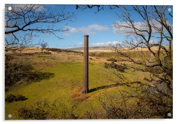 Henllys Lime Kilns chimney stack Acrylic by Leighton Collins