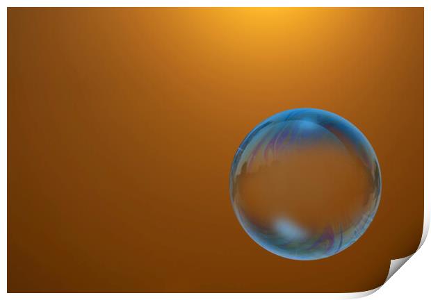 Blue Bubble Print by Glen Allen