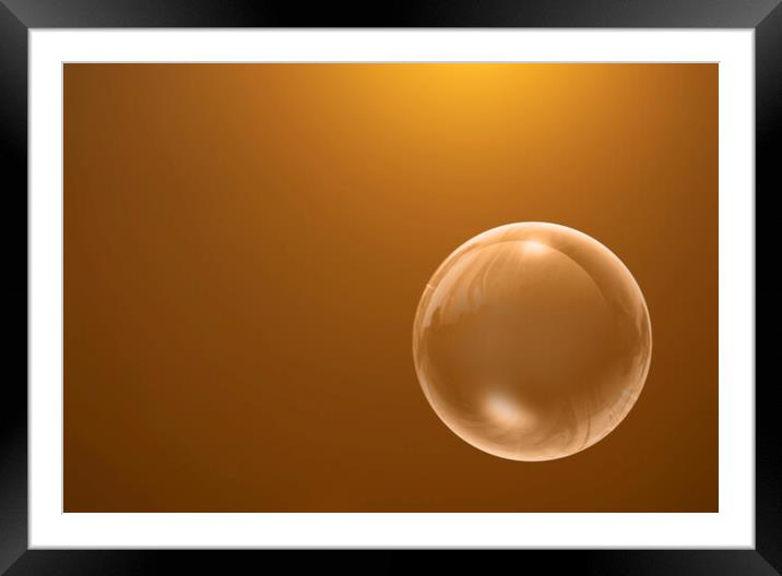 Light bubble Abstract  Framed Mounted Print by Glen Allen