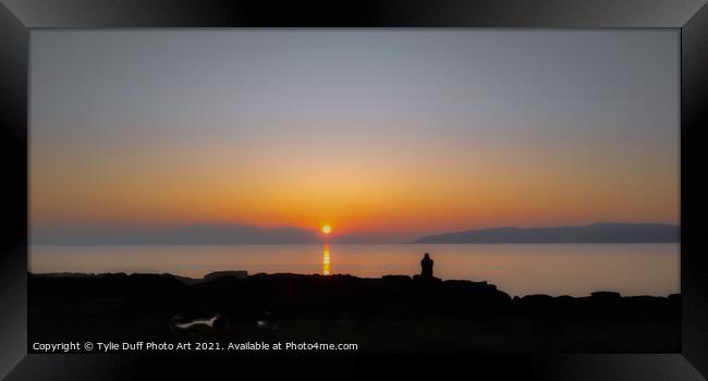 Man in Silhouette At Sunset Framed Print by Tylie Duff Photo Art