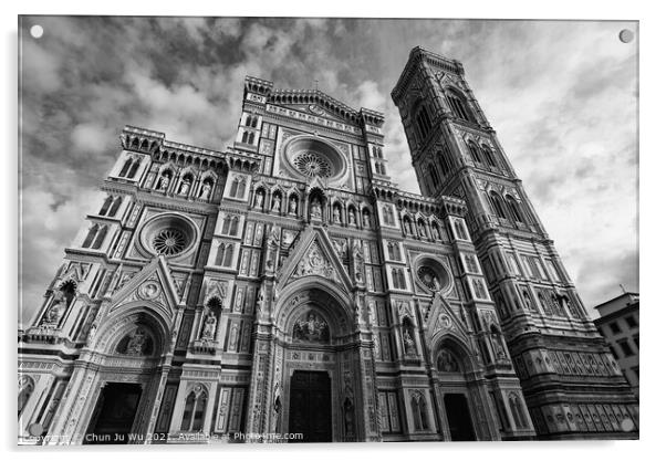 Cathedral of Saint Mary of the Flower (black & white) Acrylic by Chun Ju Wu