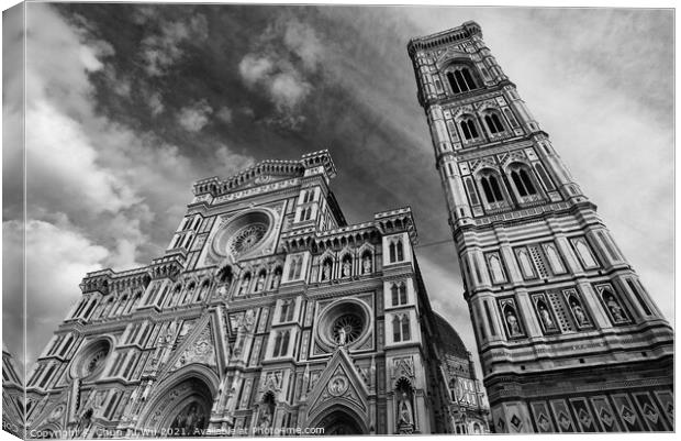 Cathedral of Saint Mary of the Flower (black & white) Canvas Print by Chun Ju Wu