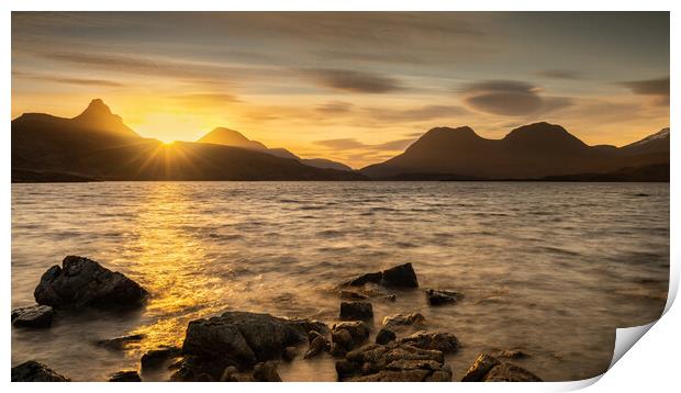 Sunrise Over Stac Pollaidh Ullapool  Scotland Print by Phil Durkin DPAGB BPE4