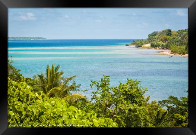 Fatumaru Bay - Port Vila Framed Print by Laszlo Konya