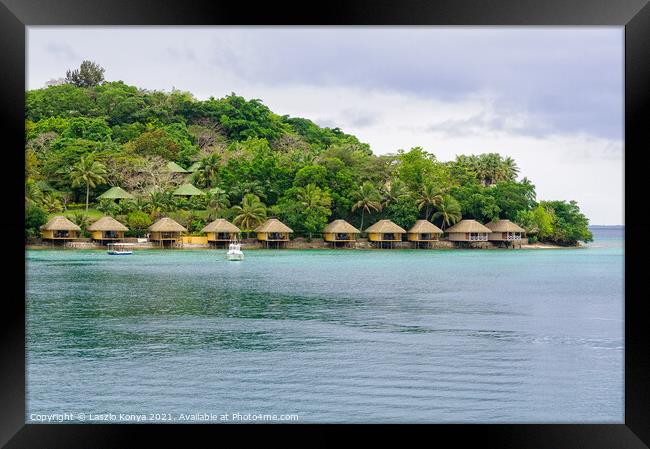 Iririki Island Resort - Port Vila Framed Print by Laszlo Konya