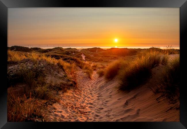 Formby sunset Framed Print by Kevin Elias