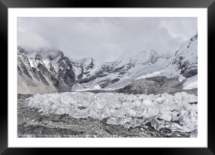 Glacier at Himalayas mountain range in Nepal Framed Mounted Print by Chun Ju Wu