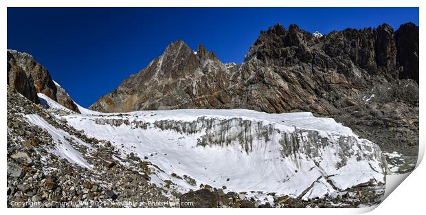 Glacier at Himalayas mountain range in Nepal Print by Chun Ju Wu