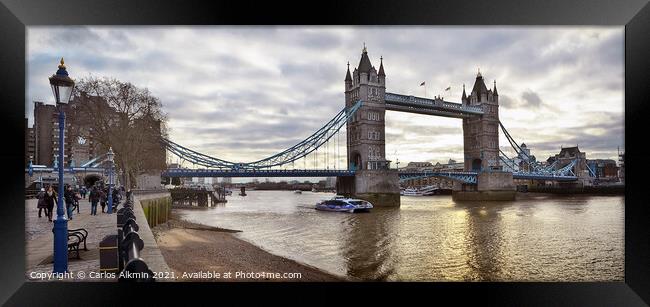 London Iconic Tower Bridge Framed Print by Carlos Alkmin