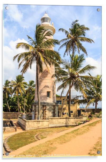 Galle Fort Lighthouse, Sri Lanka Acrylic by Kevin Hellon
