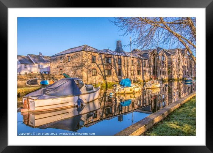 The old warehouses, Totnes  Framed Mounted Print by Ian Stone