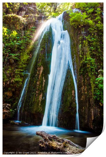 The waterfalls of Varvara Print by Nic Croad