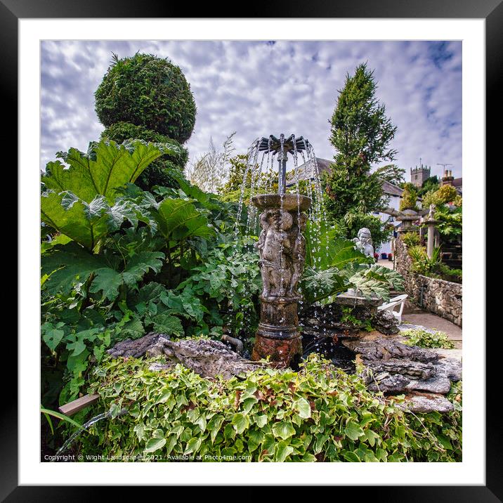 Godshill Fountain Framed Mounted Print by Wight Landscapes