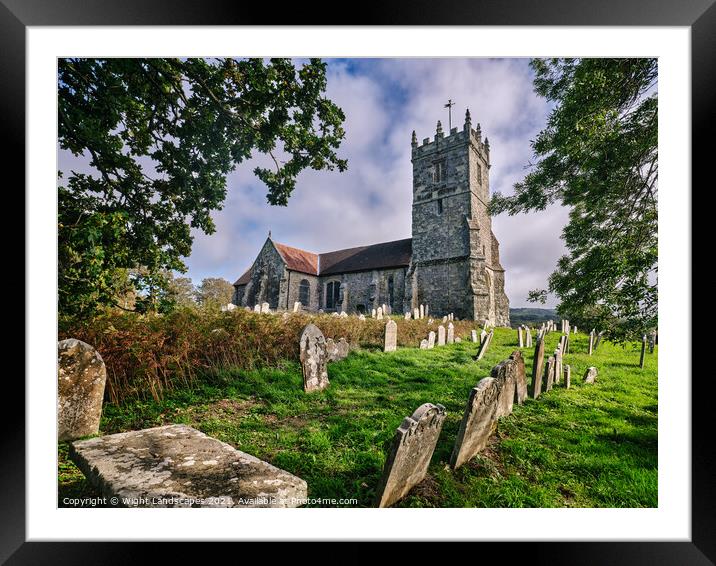 All Saints Church Godshill Framed Mounted Print by Wight Landscapes