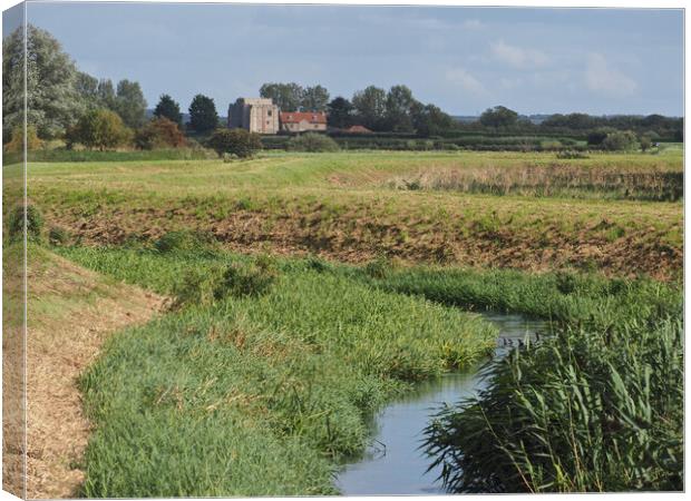 Norfolk countryside with Pentney Abbey  Canvas Print by mark humpage