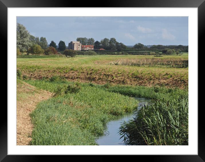 Norfolk countryside with Pentney Abbey  Framed Mounted Print by mark humpage