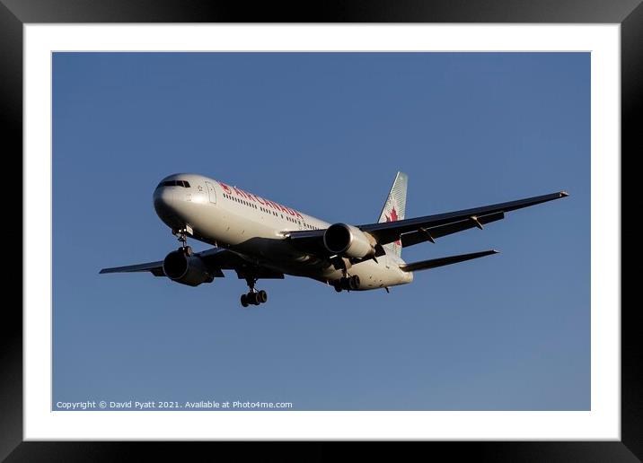 Air Canada Boeing 767-38E Framed Mounted Print by David Pyatt