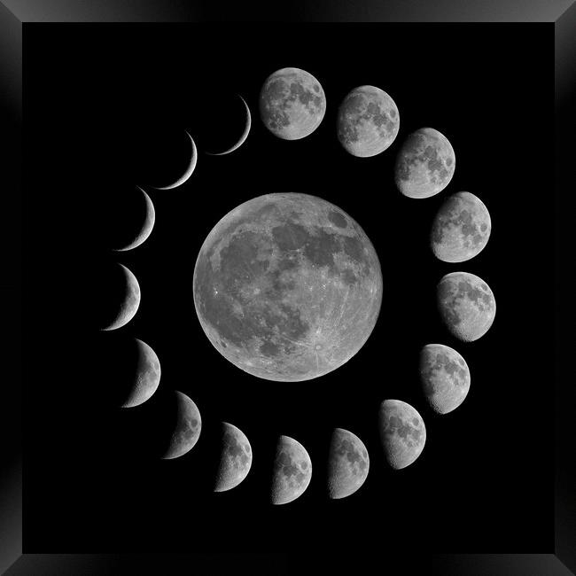 Moon Phase Composite Framed Print by mark humpage