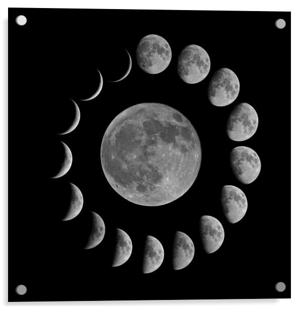 Moon Phase Composite Acrylic by mark humpage