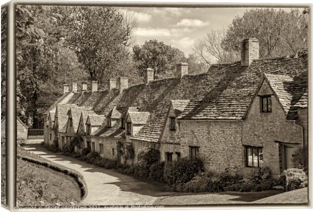 Arlington Row, Bibery, the Cotswolds Canvas Print by GEOFF GRIFFITHS