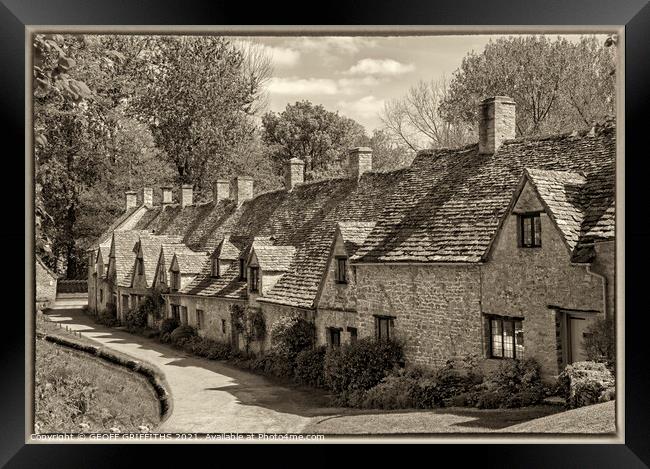 Arlington Row, Bibery, the Cotswolds Framed Print by GEOFF GRIFFITHS