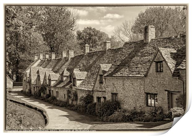 Arlington Row, Bibery, the Cotswolds Print by GEOFF GRIFFITHS