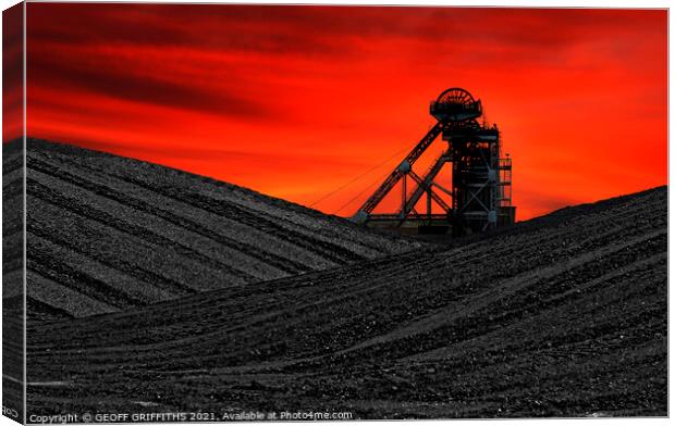 Hatfield colliery sunset Canvas Print by GEOFF GRIFFITHS