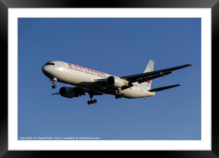 Air Canada Boeing 767 Framed Mounted Print by David Pyatt