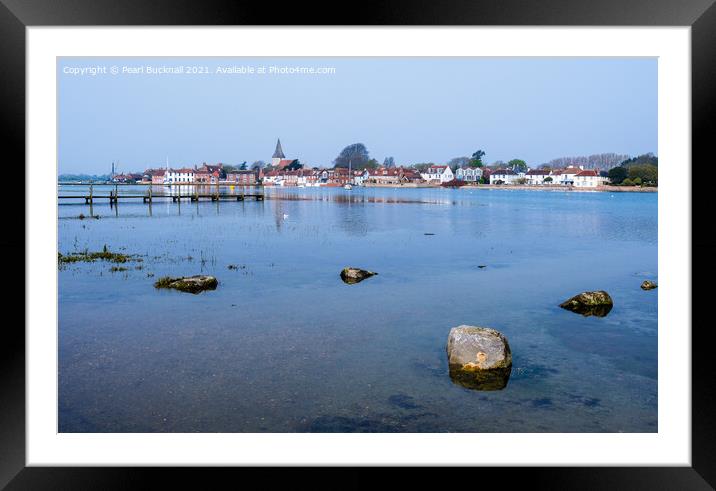 Bosham Creek and Village in Chichester Harbour Framed Mounted Print by Pearl Bucknall