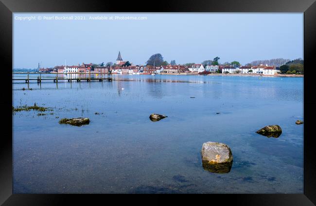 Bosham Creek and Village in Chichester Harbour Framed Print by Pearl Bucknall