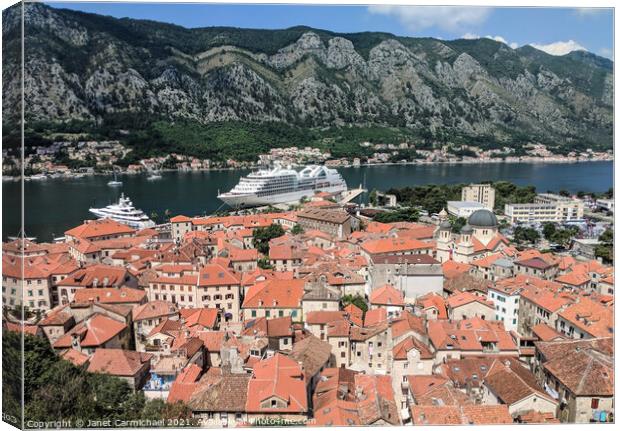 Enchanting Kotor Old Town Canvas Print by Janet Carmichael