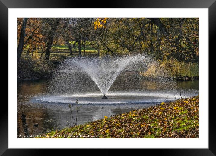 Newsham Park Liverpool Fountain Framed Mounted Print by Phil Longfoot