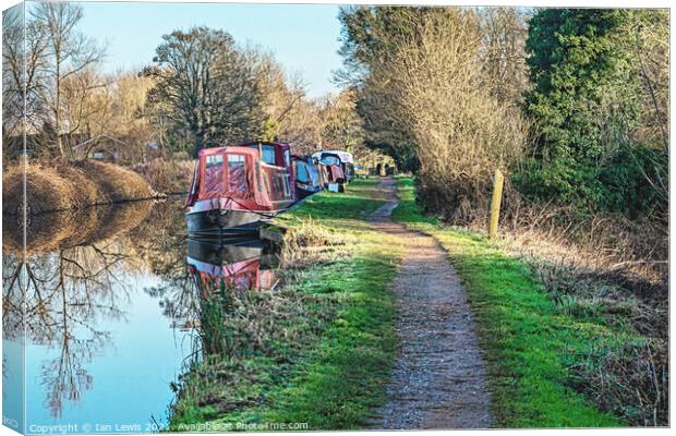 On The Kennet and Avon Canvas Print by Ian Lewis