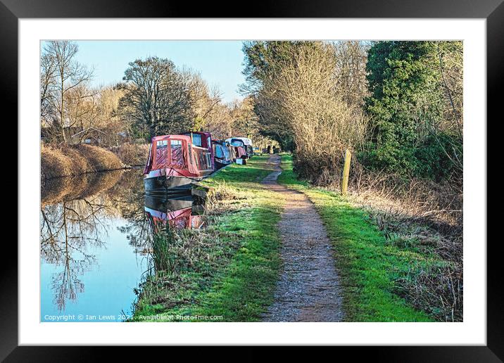 On The Kennet and Avon Framed Mounted Print by Ian Lewis