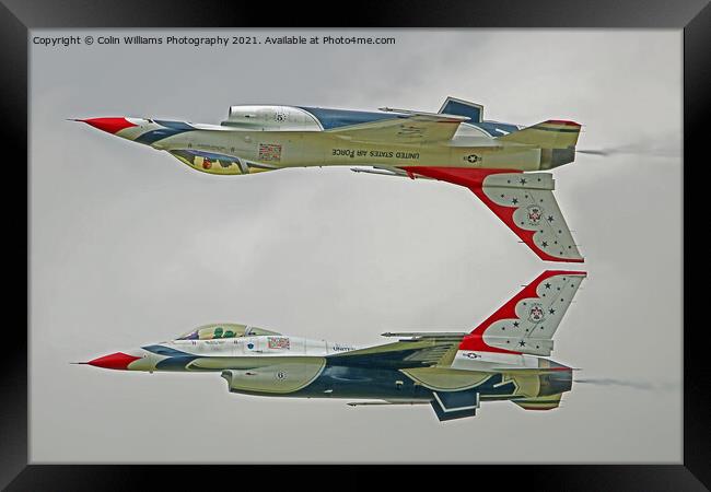 USAF Thunderbirds - 1 The Mirror Pass Framed Print by Colin Williams Photography