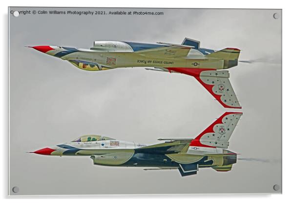 USAF Thunderbirds - 1 The Mirror Pass Acrylic by Colin Williams Photography