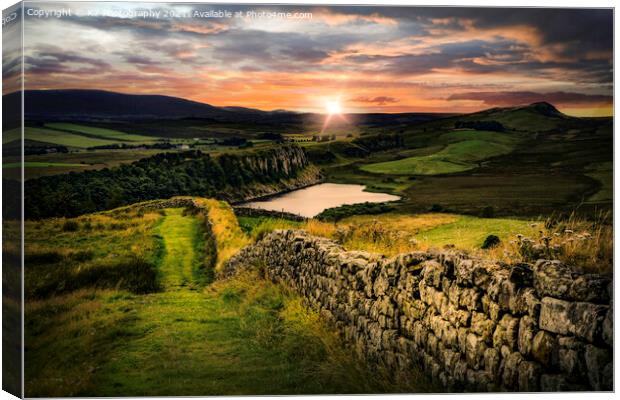 Hadrians Wall, Northumberland Canvas Print by K7 Photography