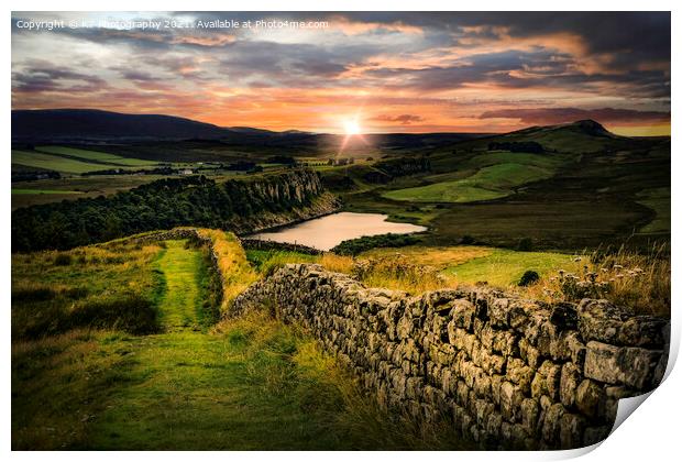 Hadrians Wall, Northumberland Print by K7 Photography