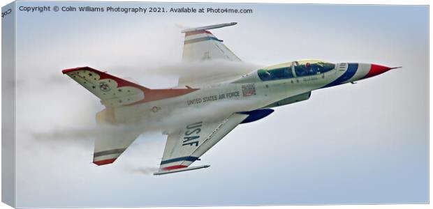 USAF Thunderbirds - 3  A Tight Banking Pass  Canvas Print by Colin Williams Photography