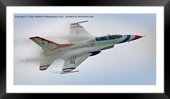 USAF Thunderbirds - 3  A Tight Banking Pass  Framed Mounted Print by Colin Williams Photography