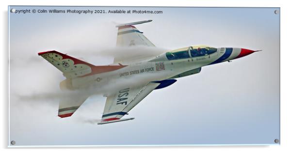 USAF Thunderbirds - 3  A Tight Banking Pass  Acrylic by Colin Williams Photography