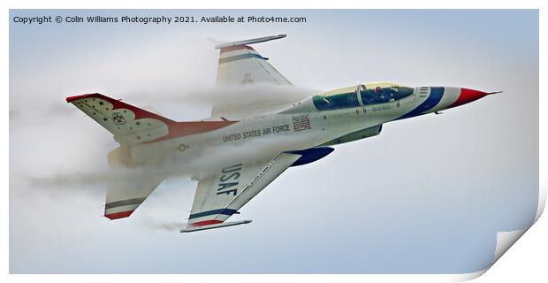 USAF Thunderbirds - 3  A Tight Banking Pass  Print by Colin Williams Photography