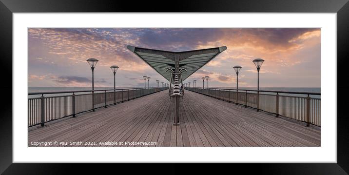 Boscombe Pier Sunrise Framed Mounted Print by Paul Smith