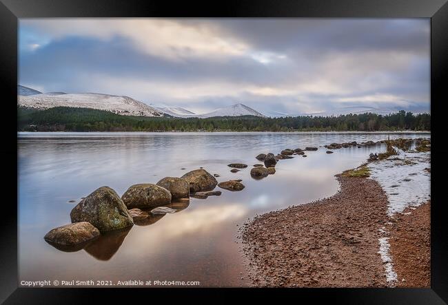 Loch Morlich & the Cairngorms Framed Print by Paul Smith
