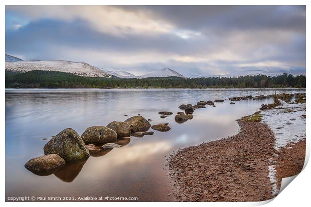 Loch Morlich & the Cairngorms Print by Paul Smith