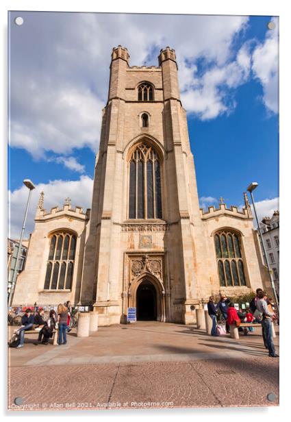 Great St Marys Church Cambridge City Acrylic by Allan Bell