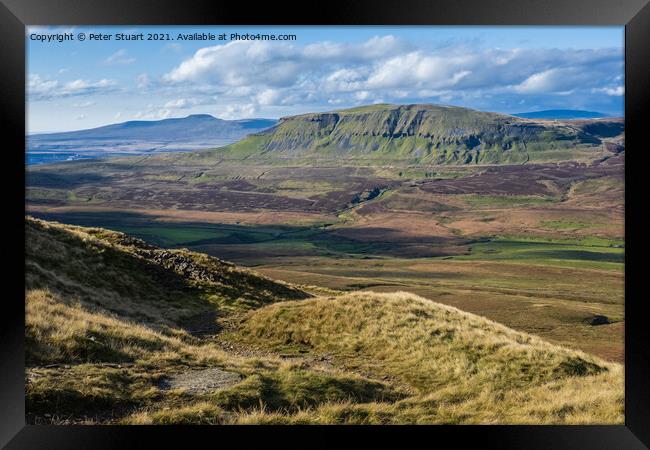 Pen-y-ghent from Fountains Fell Framed Print by Peter Stuart
