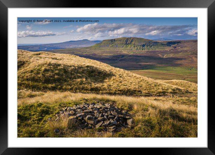 Pen-y-ghent from Fountains Fell on the Pennine Way  Framed Mounted Print by Peter Stuart